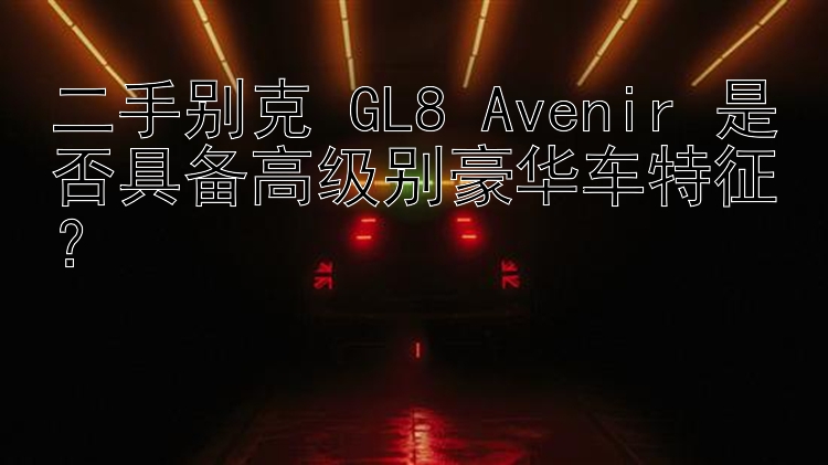 二手别克 GL8 Avenir 是否具备高级别豪华车特征？